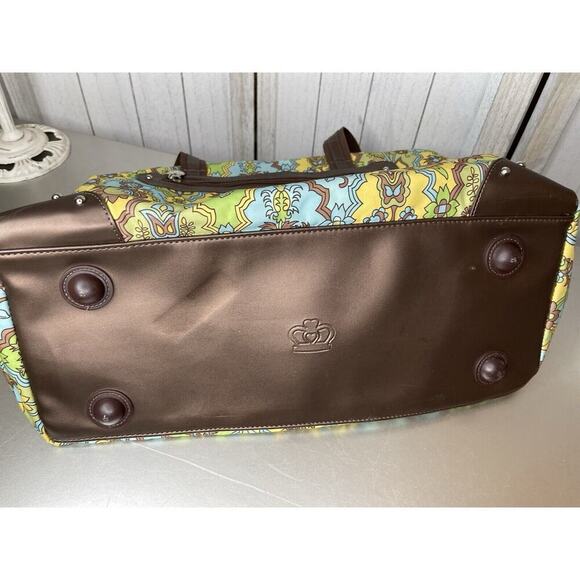 Kathy Van Zeeland Floral Pattern Large Duffle Bag Weekend Overnight Retro Print - Picture 5 of 12